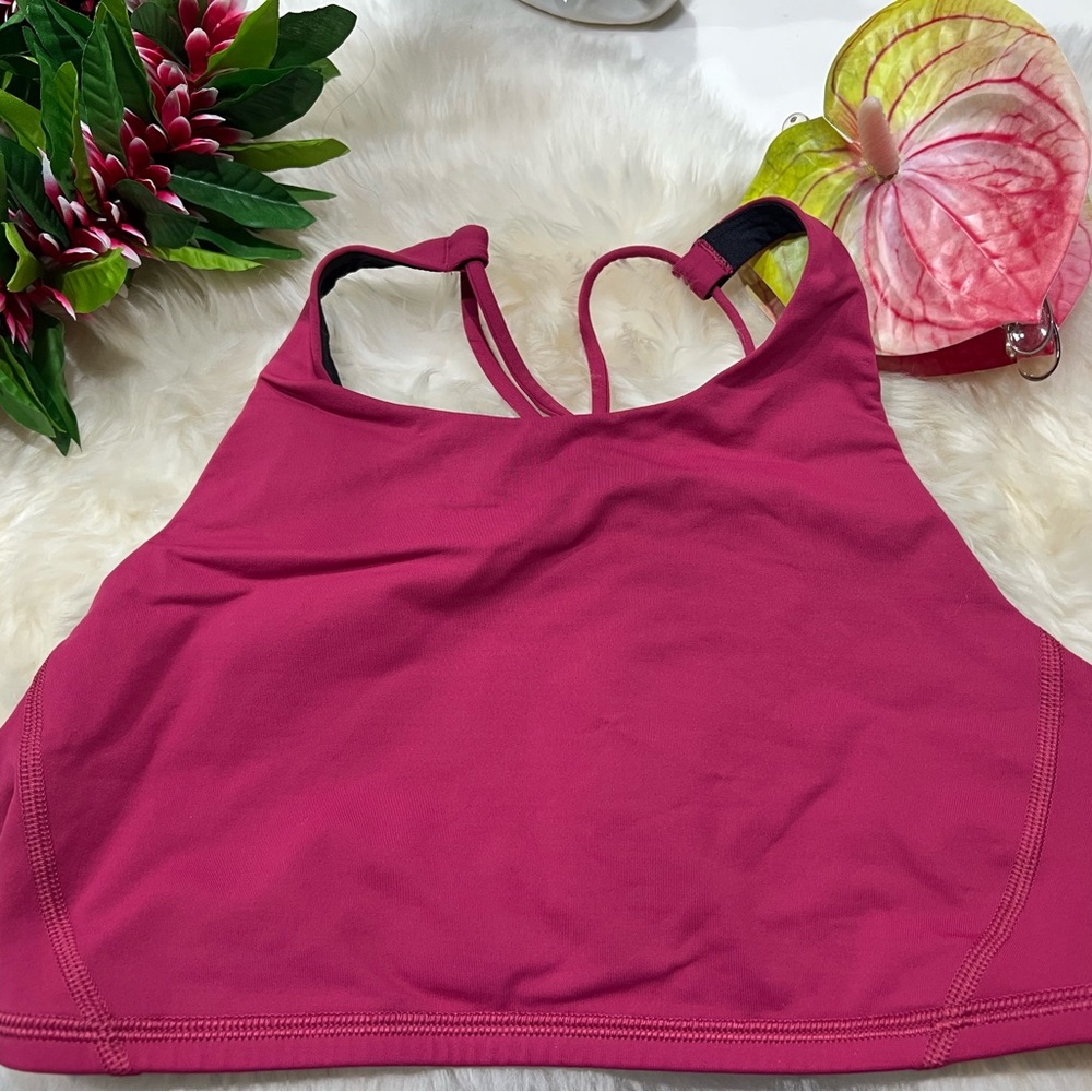 Lululemon Pink Sports Bra with Racerback Design